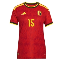 Camiseta Bélgica Thomas Meunier #15 Primera Equipación Replica Mundial 2026 para mujer mangas cortas